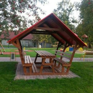 Ahşap Çatılı Piknik Masası -1316