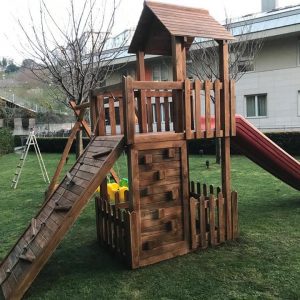Ahşap Oyun Parkı Tek Kule