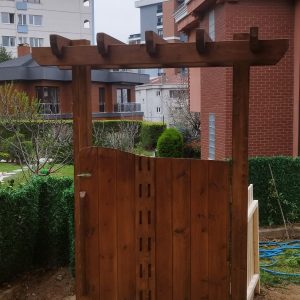 Ahşap Bahçe Kapısı ve Giriş Sistemleri- 4216